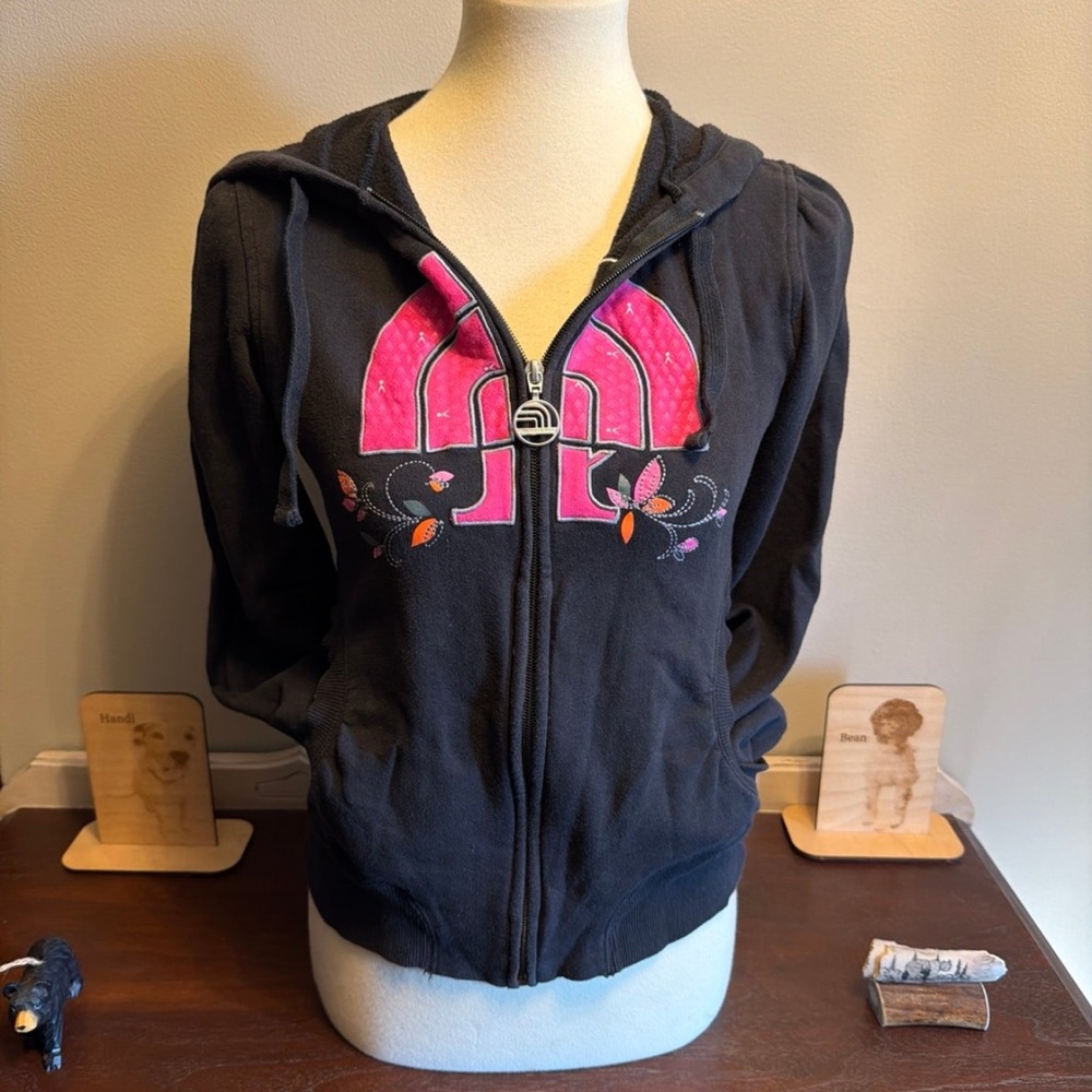 The North Face Women's Black Jacket with Pink Accents